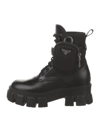 Prada Leather Combat Boots