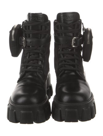 Prada Leather Combat Boots
