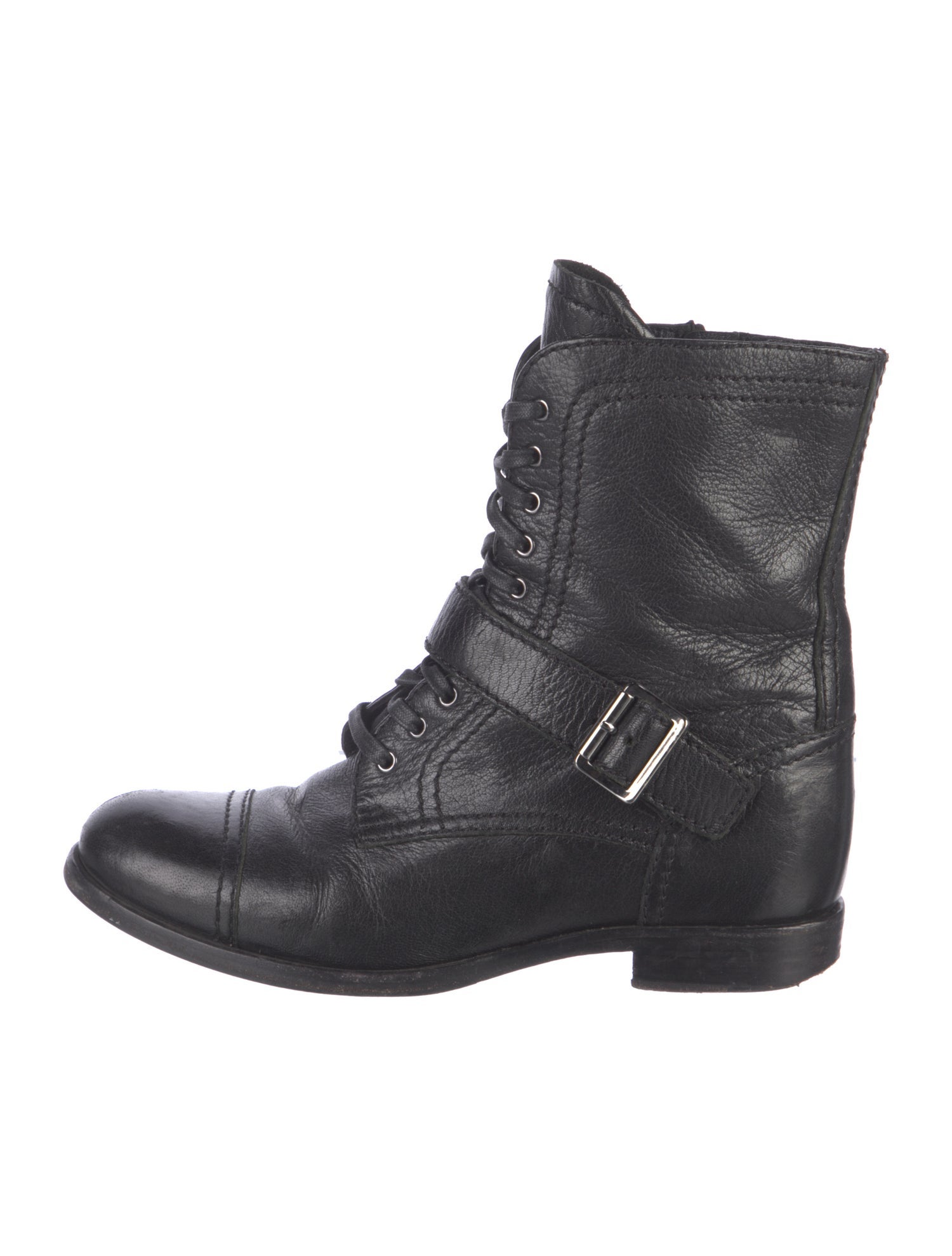Prada Leather Combat Boots