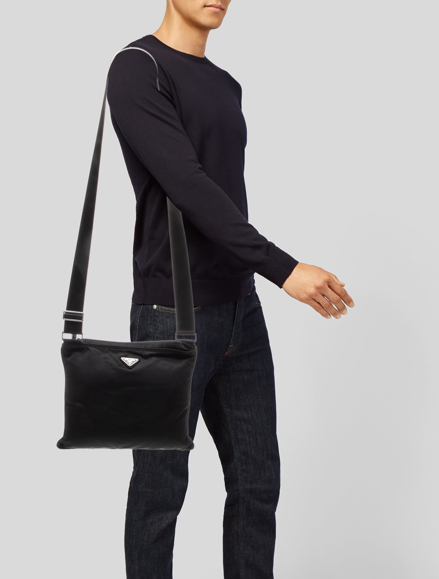 Prada Vela Nylon Messenger Bag