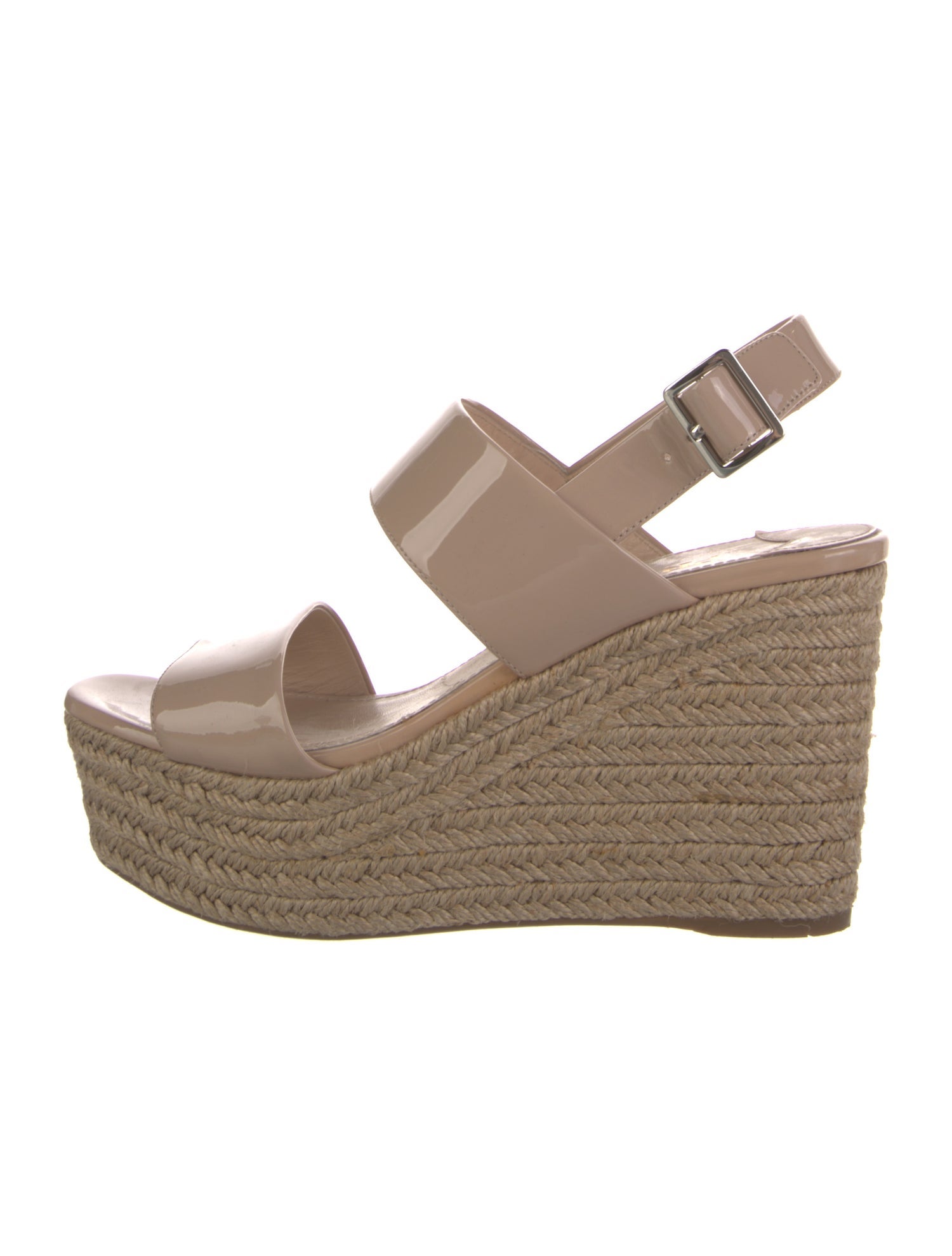 Prada Patent Leather Braided Accents Espadrilles