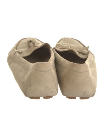 Prada Suede Bow Accents Moccasins