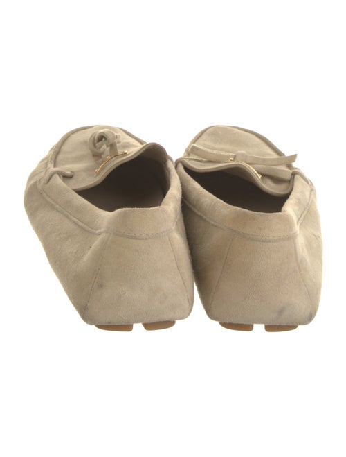 Prada Suede Bow Accents Moccasins