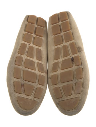 Prada Suede Bow Accents Moccasins