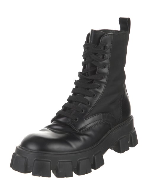 Prada Leather Combat Boots