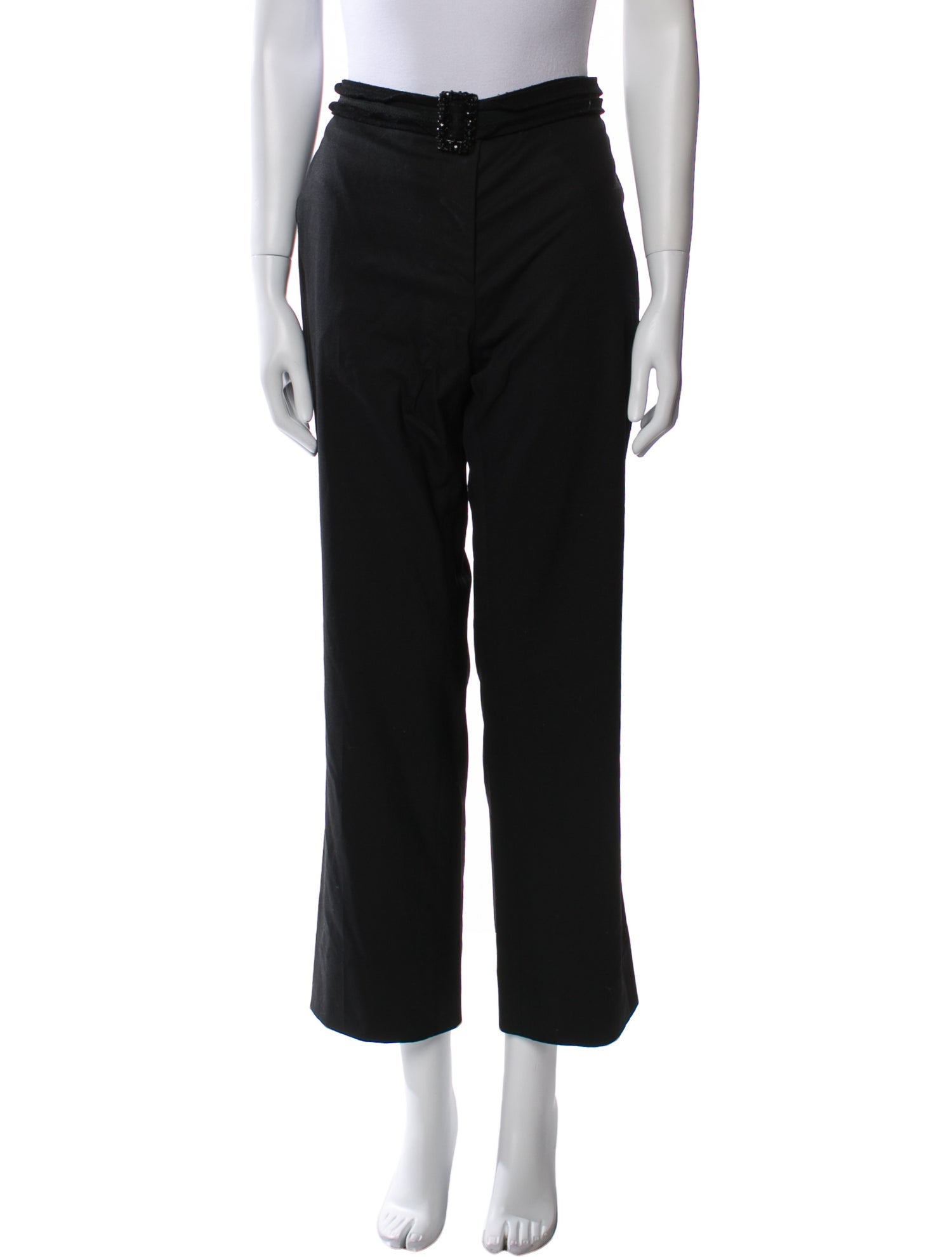 Prada Virgin Wool Wide Leg Pants