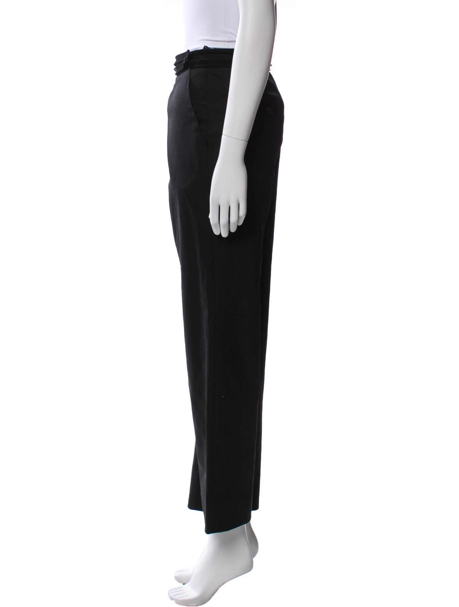 Prada Virgin Wool Wide Leg Pants