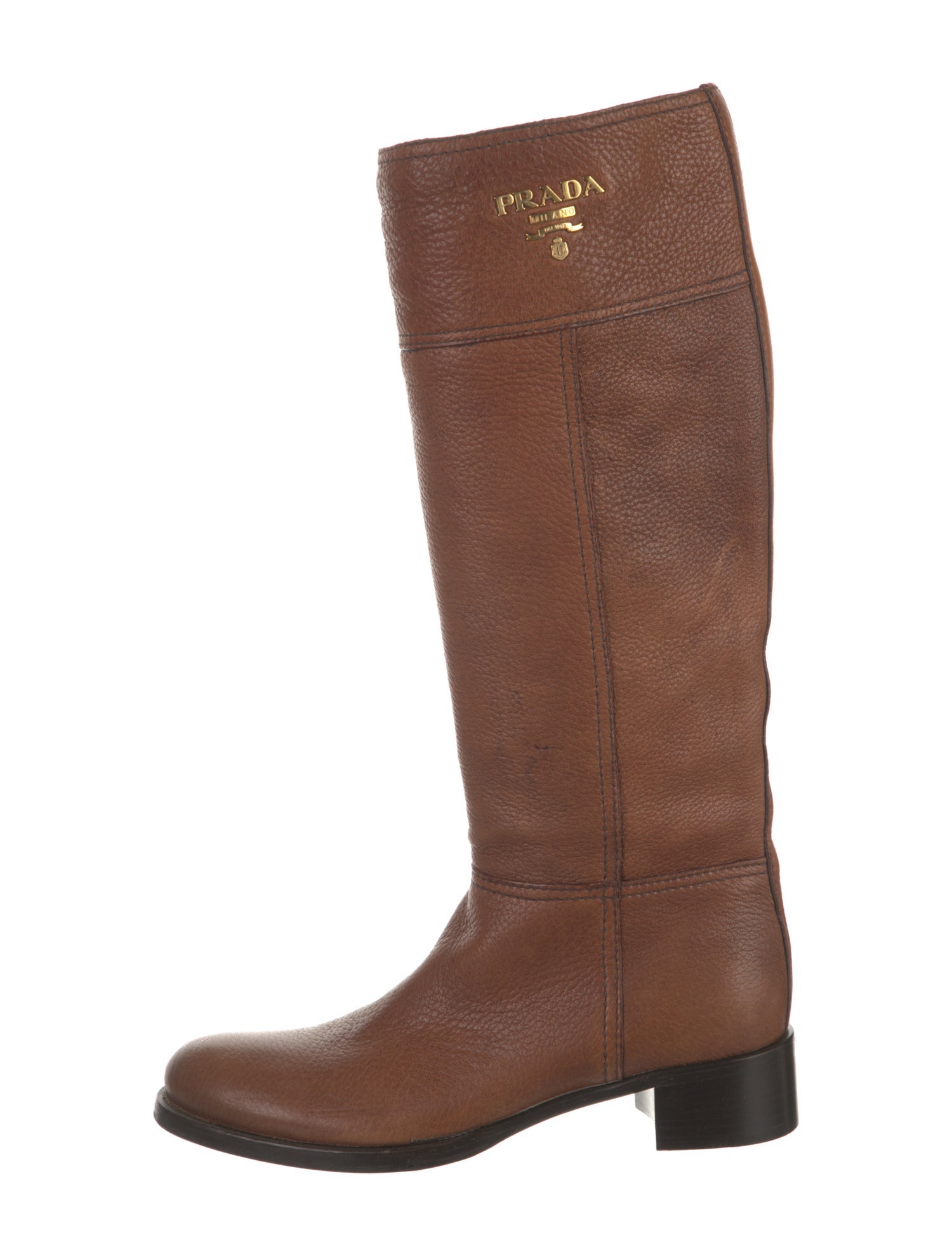 Prada Leather Riding Boots