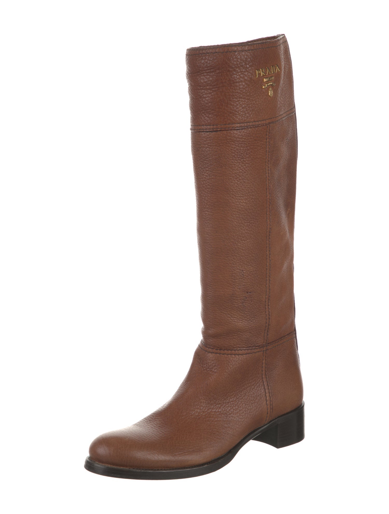 Prada Leather Riding Boots