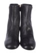Prada Leather Embroidered Accent Boots