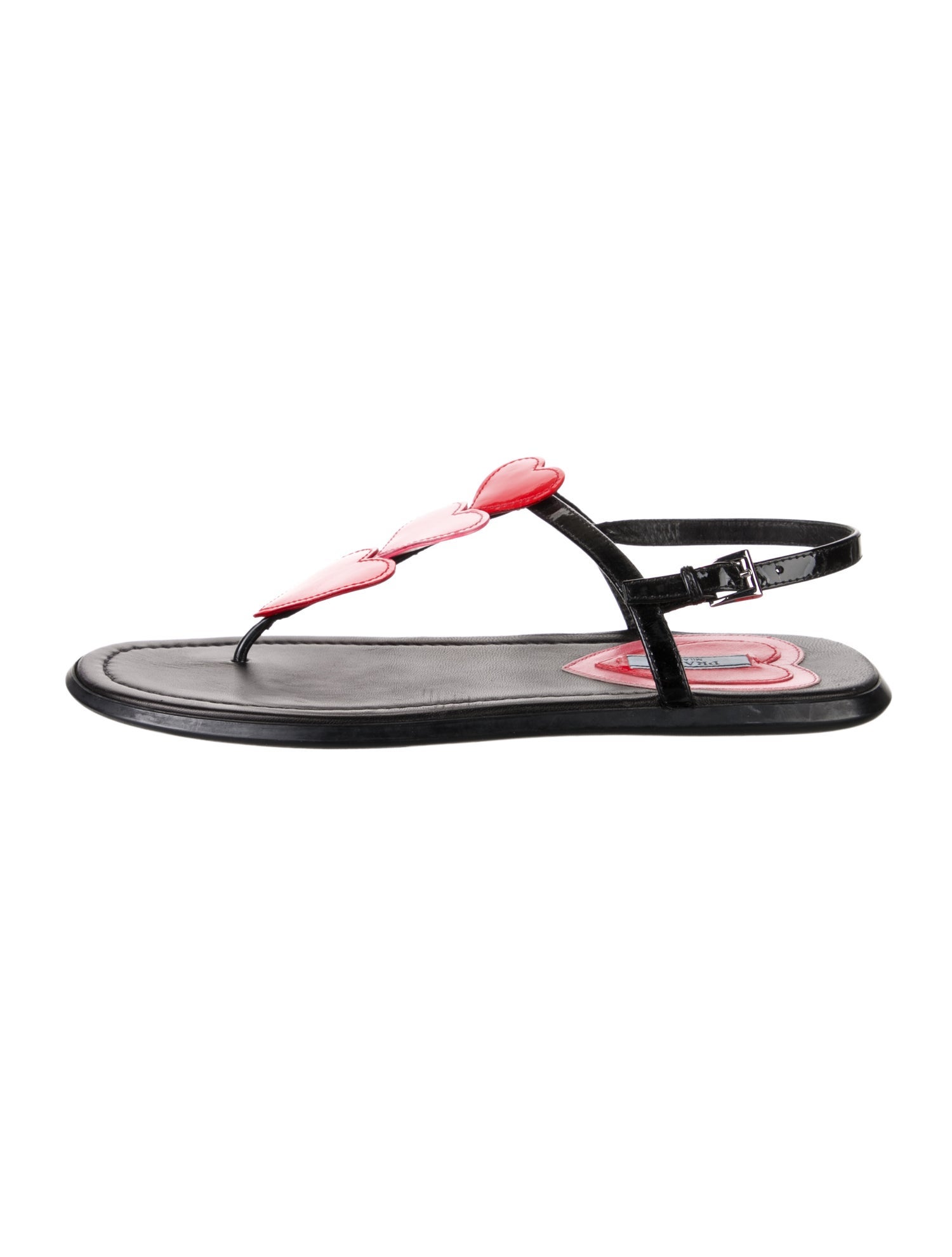 Prada Patent Leather Slingback Sandals