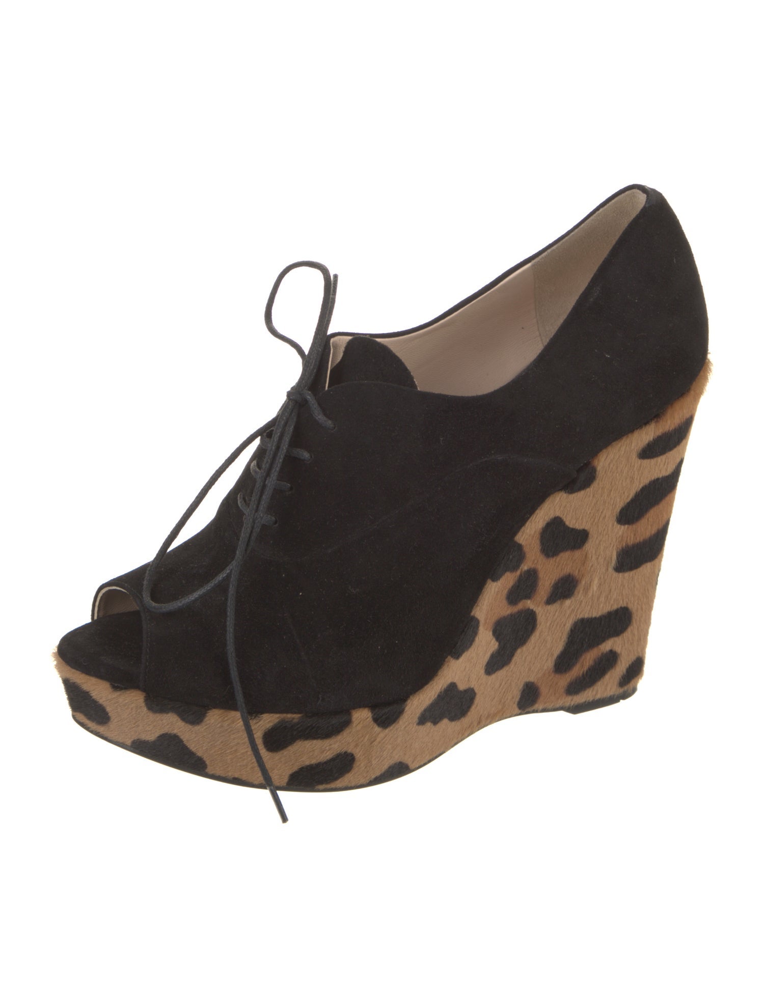 Prada Suede Animal Print Pumps