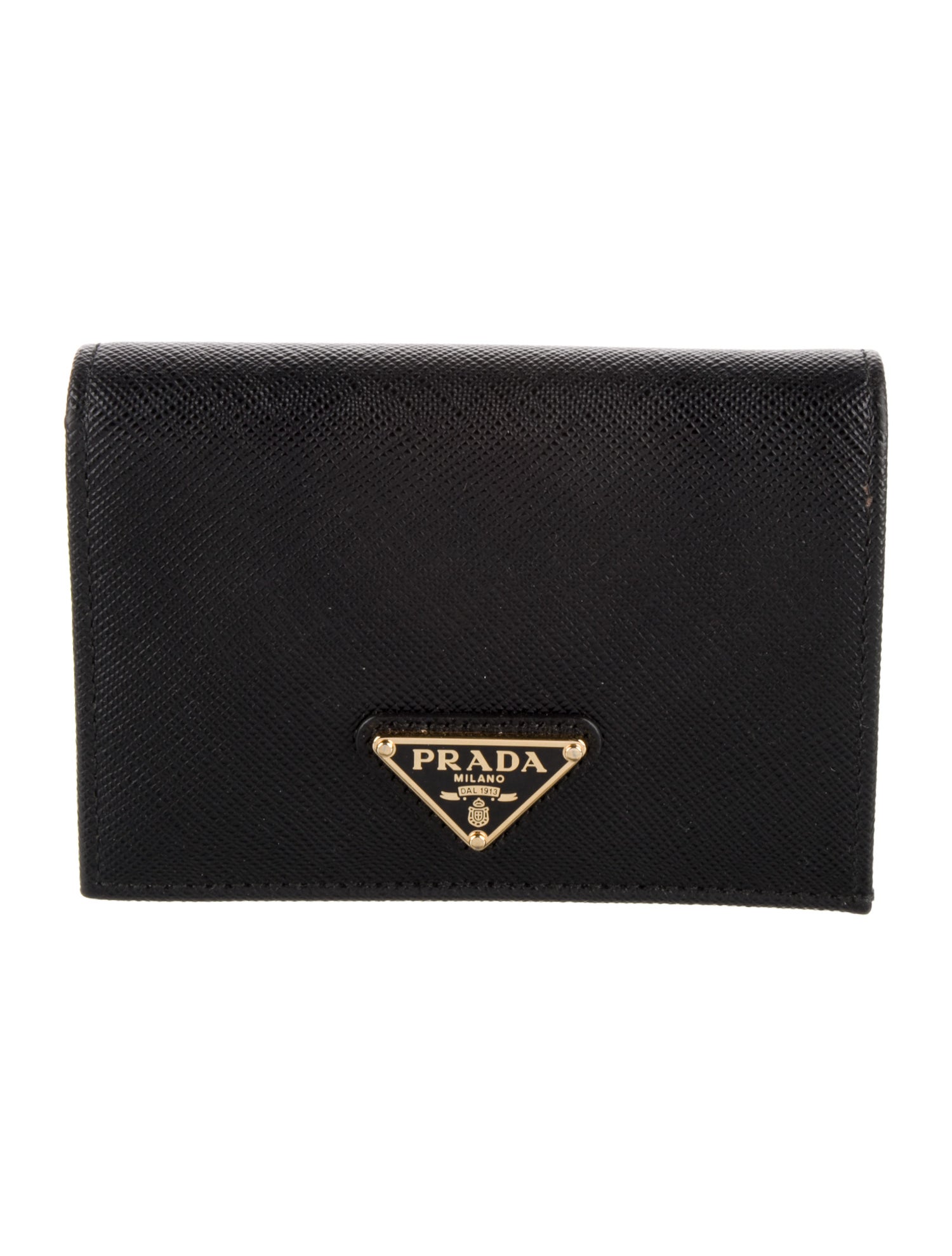 Prada Saffiano Lux Leather Compact Wallet w/ Tags