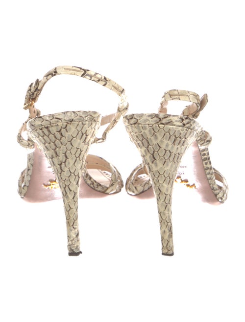 Prada Snakeskin Animal Print Slingback Pumps