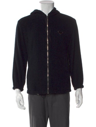 Prada 2021 Enameled Metal Triangle Hoodie