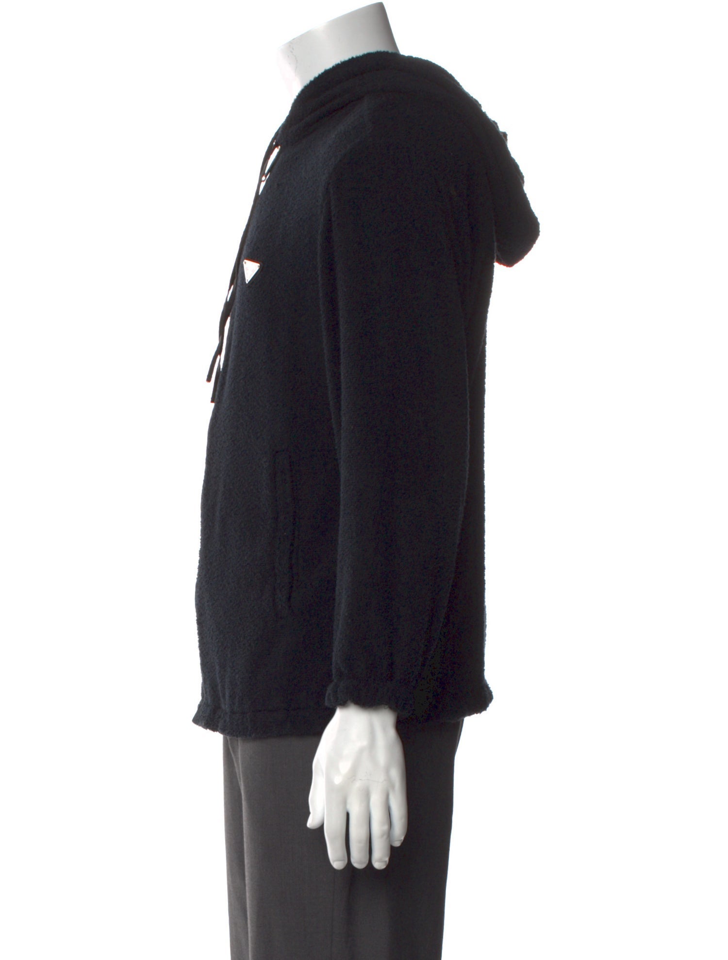 Prada 2021 Enameled Metal Triangle Hoodie