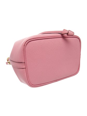 Prada Enameled Metal Triangle Bucket Bag