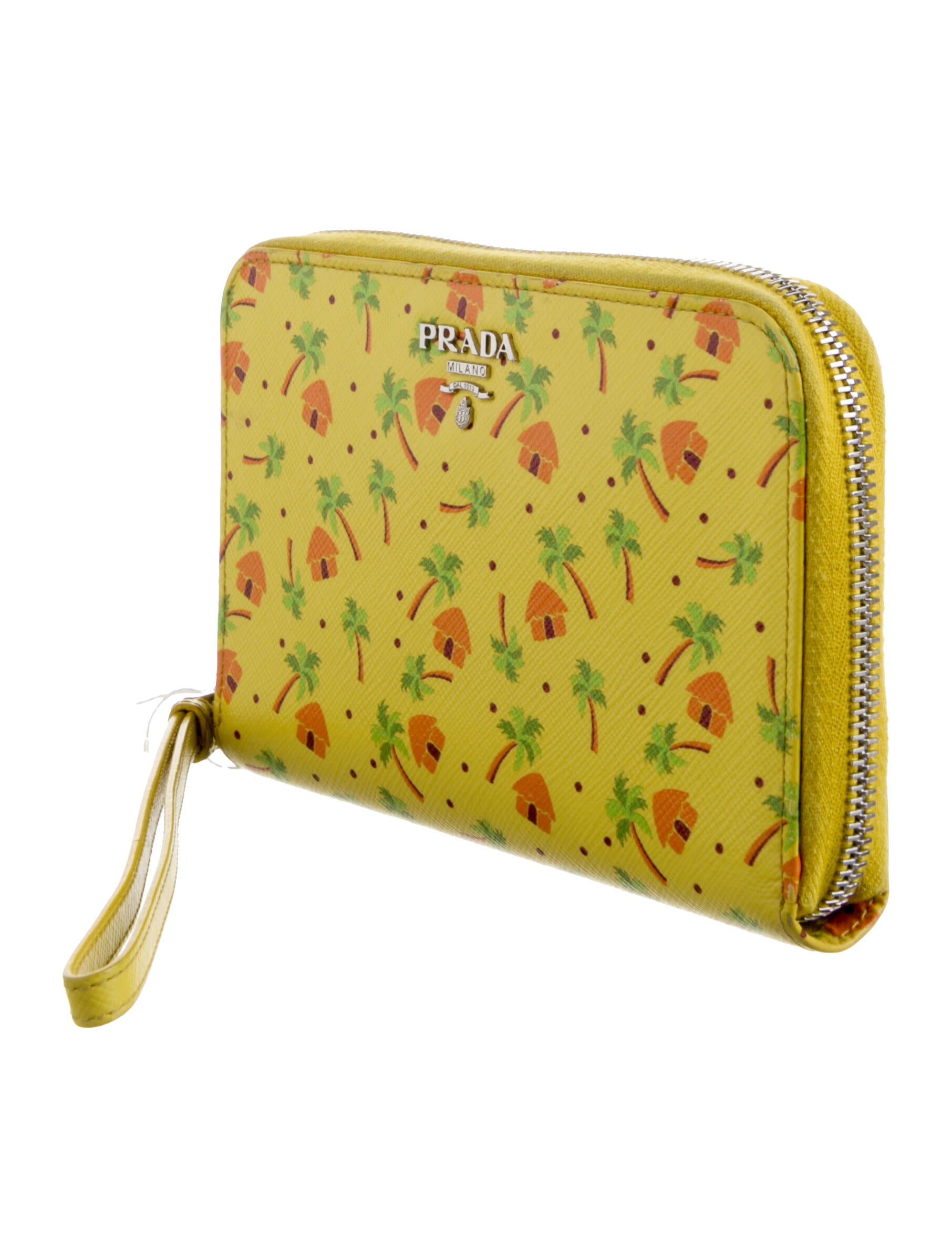 Prada Saffiano Leather Wristlet