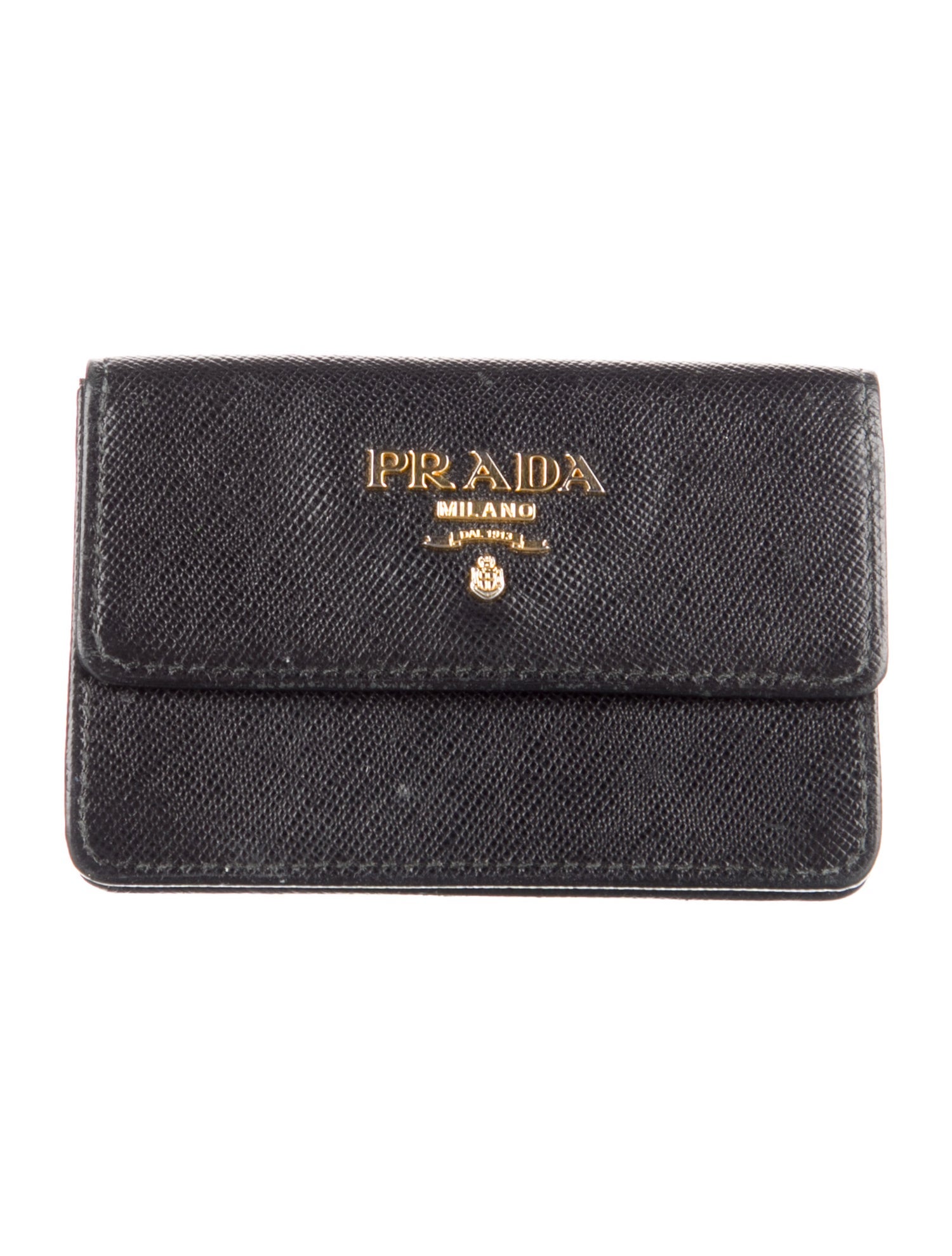 Prada Saffiano Metal Leather Card Holder