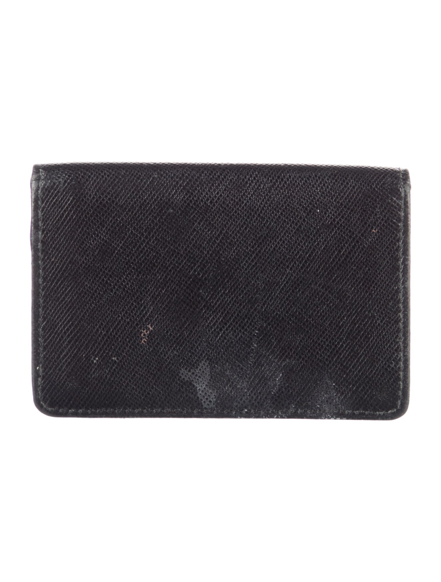 Prada Saffiano Metal Leather Card Holder