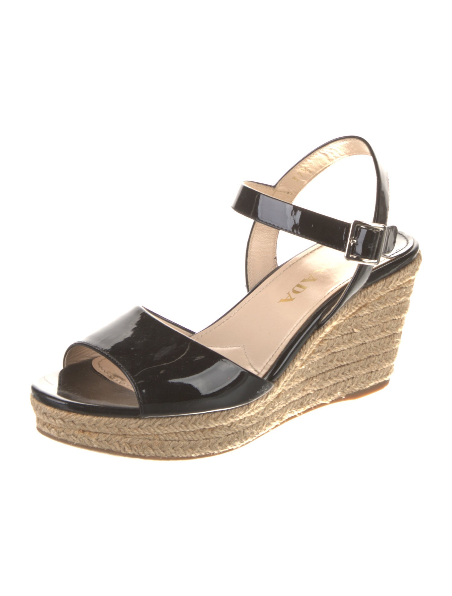 Prada Patent Leather Braided Accents Espadrilles