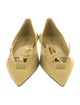 Prada Patent Leather Ruffle Embellishment Flats