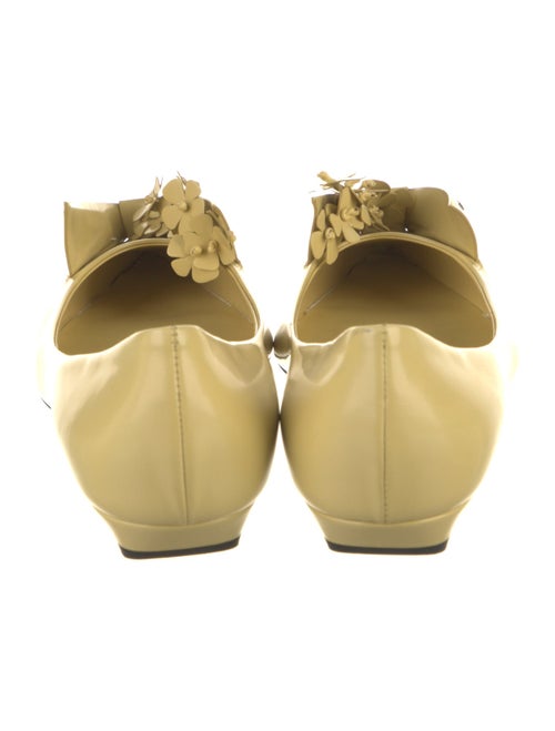 Prada Patent Leather Ruffle Embellishment Flats
