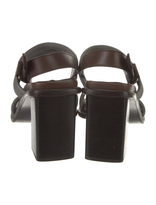 Prada Colorblock Pattern Slingback Sandals