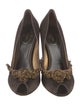 Prada Satin Sequin Embellishments Pumps