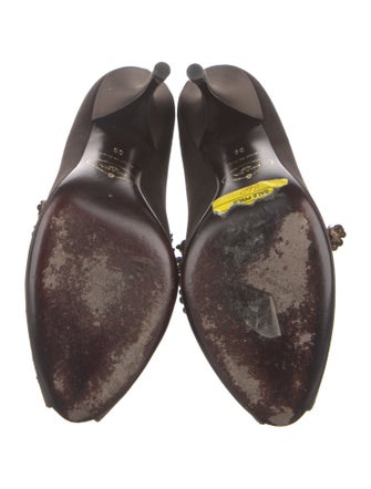 Prada Satin Sequin Embellishments Pumps