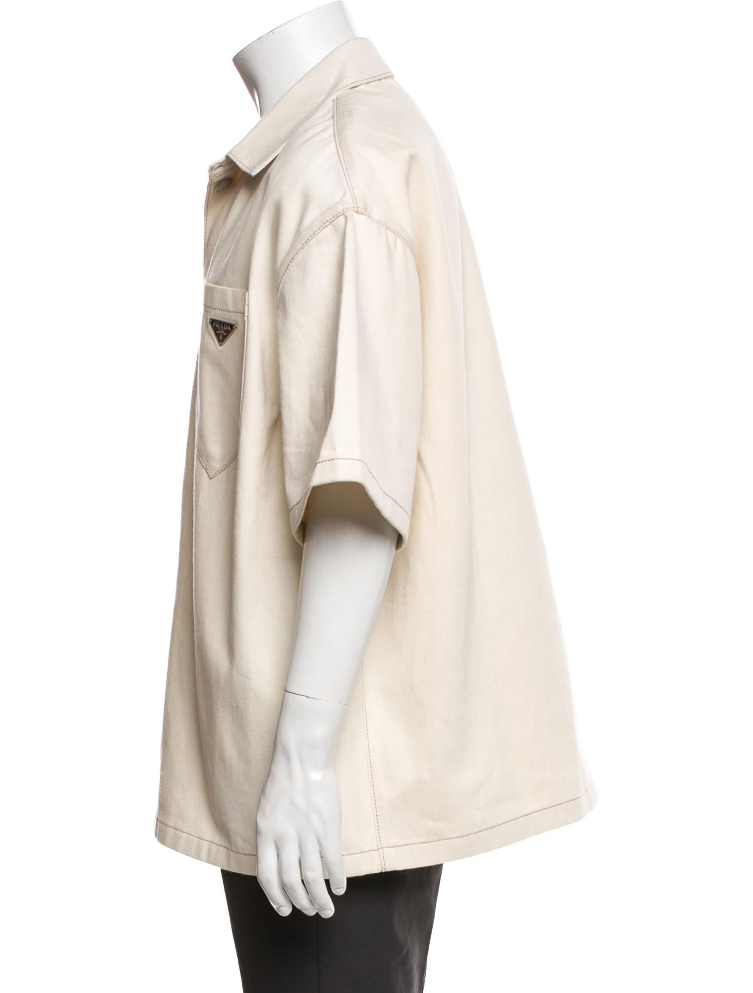 Prada 2022 Enameled Metal Triangle Shirt