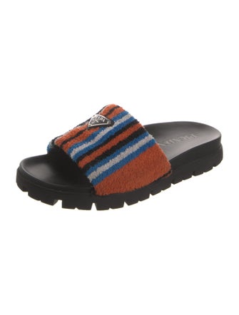 Prada Striped Slides