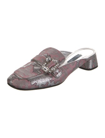Prada Crystal Embellishments Mules