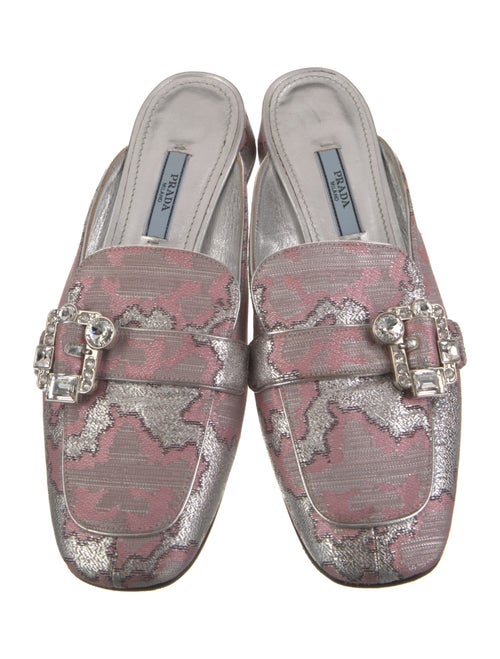 Prada Crystal Embellishments Mules