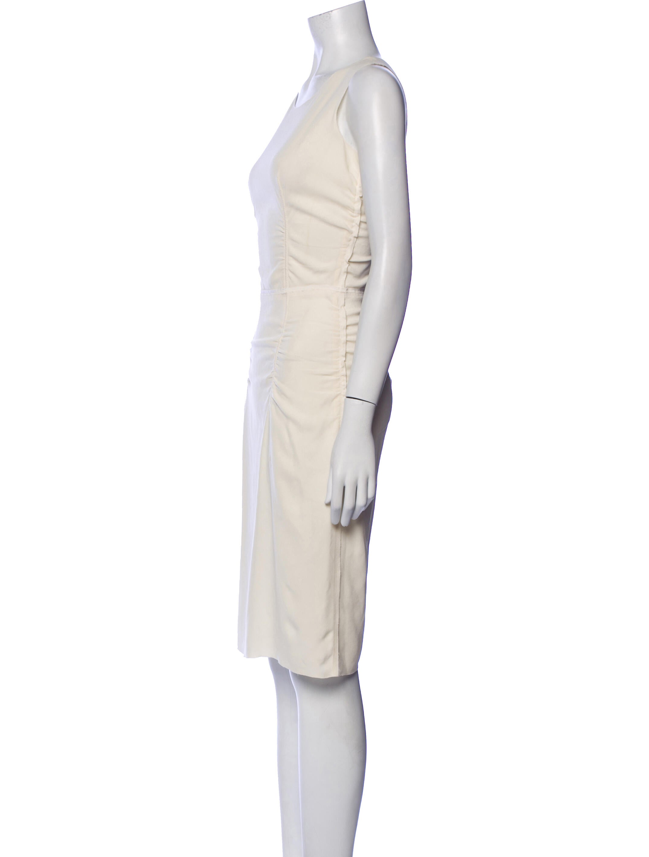 Prada Scoop Neck Midi Length Dress