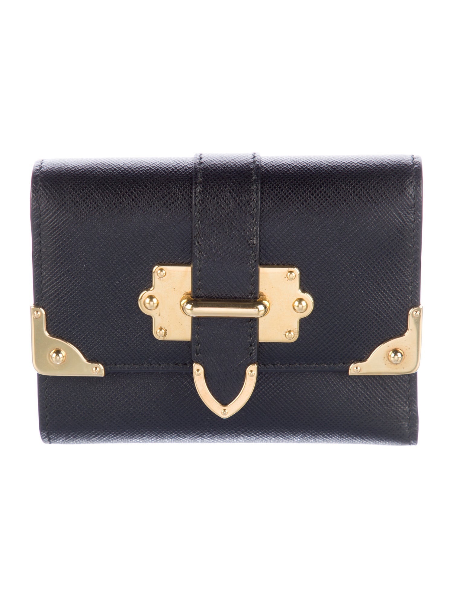 Prada Saffiano Lux Leather Compact Wallet