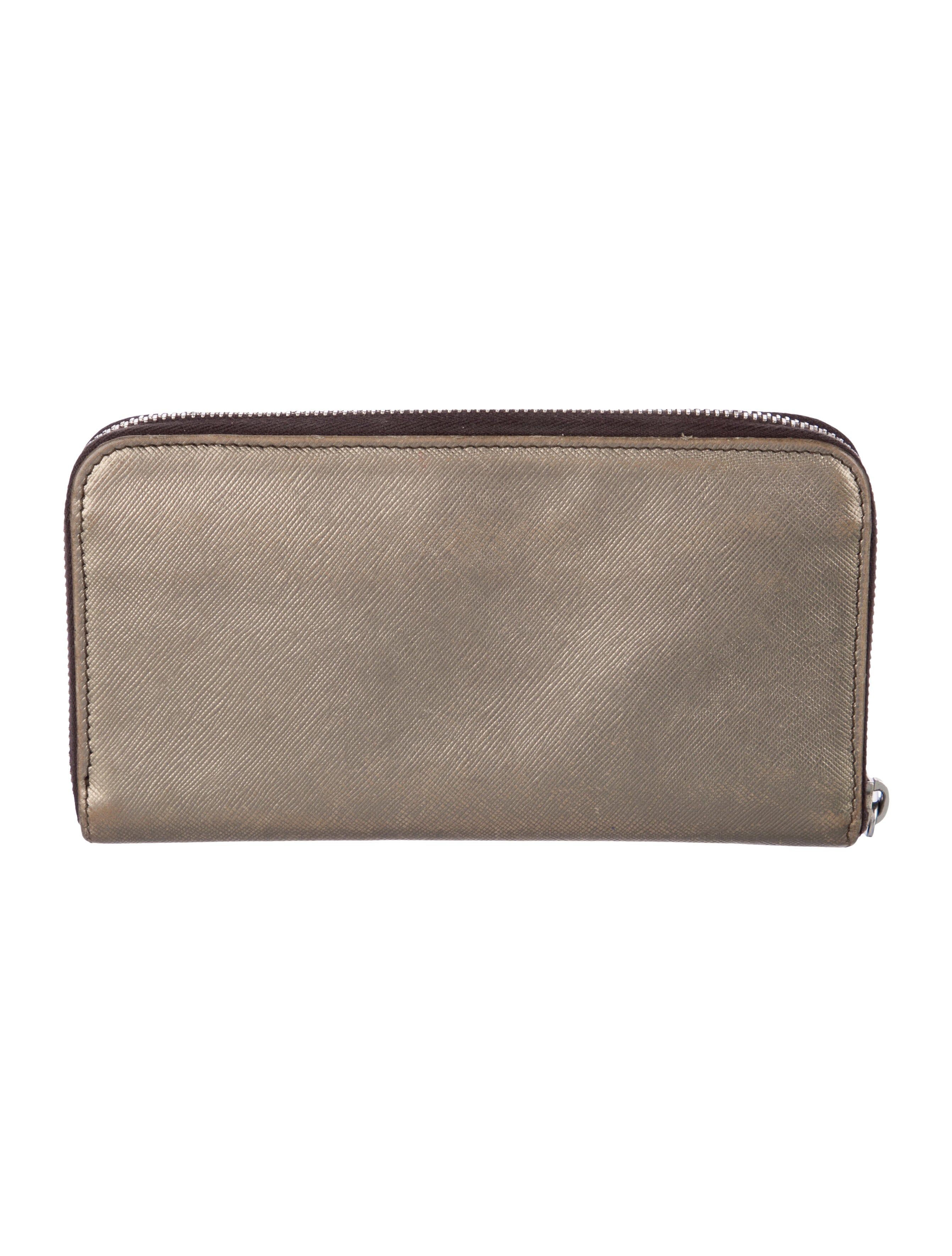 Prada Saffiano Metal Leather Continental Wallet