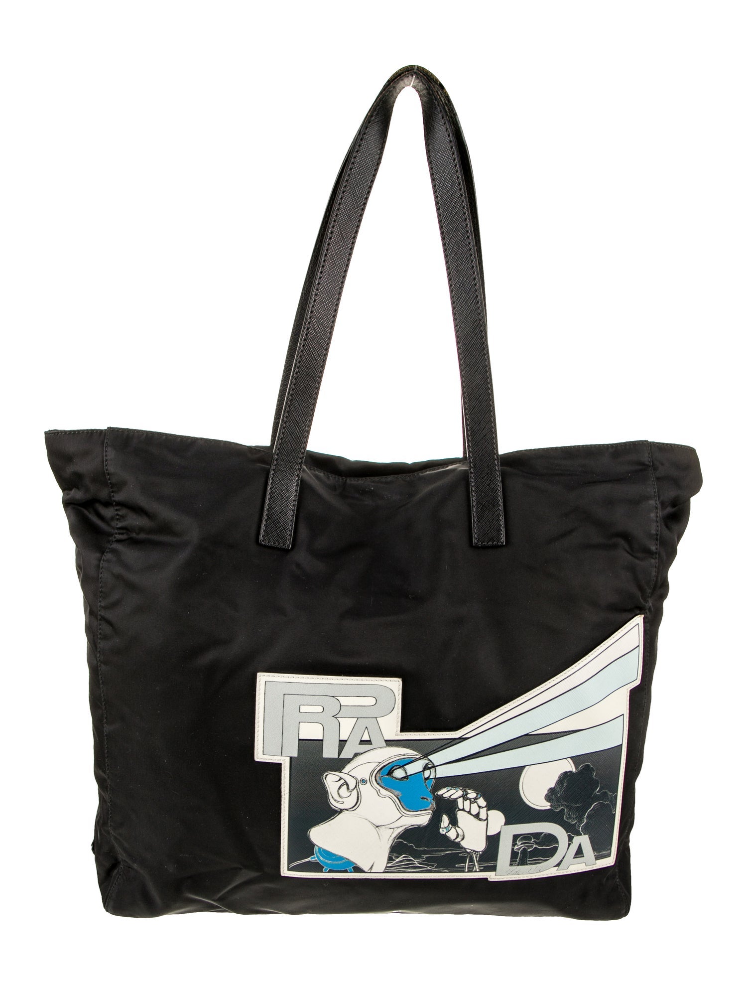 Prada Enameled Metal Triangle Tote