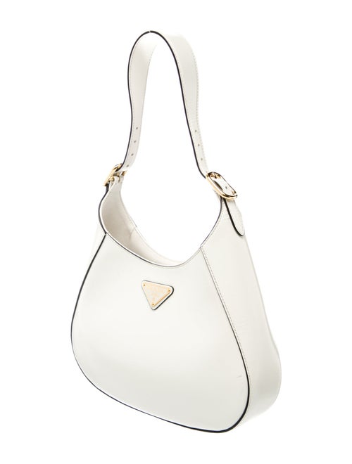 Prada Enameled Metal Triangle Cleo