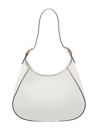 Prada Enameled Metal Triangle Cleo