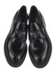 Prada Enameled Metal Triangle Patent Leather Oxfords