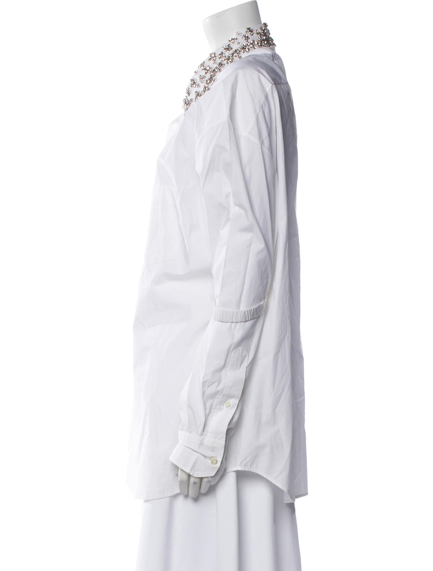 Prada 2019 Long Sleeve Button-Up Top