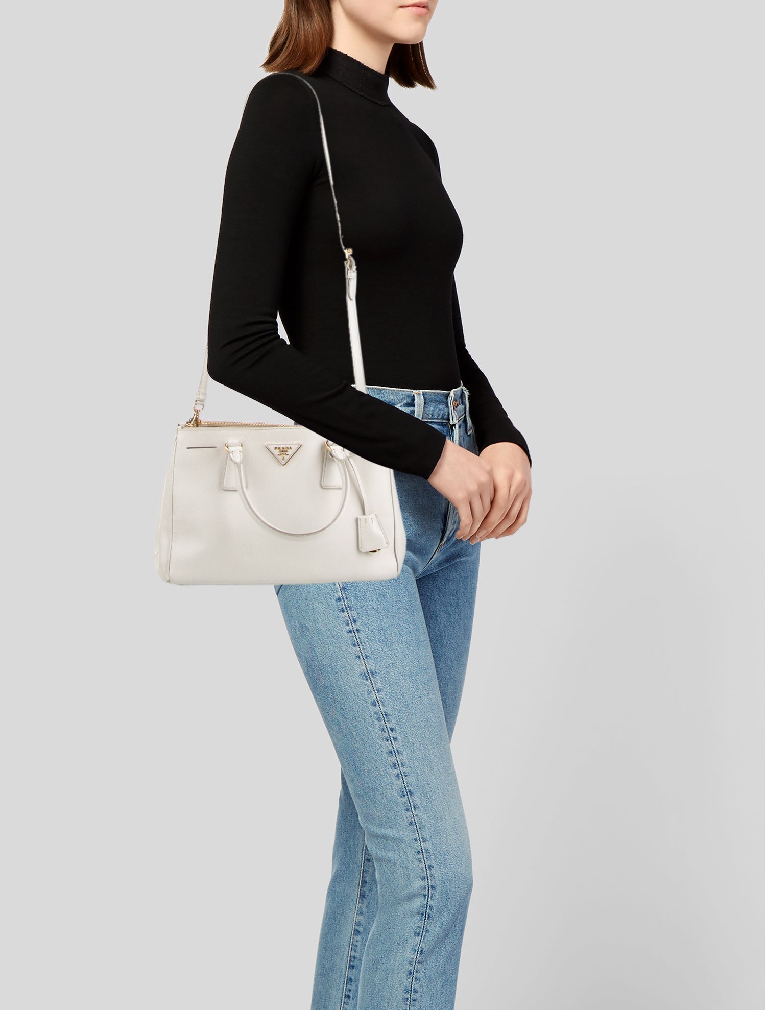 Prada Signature Galleria Double Zip Small