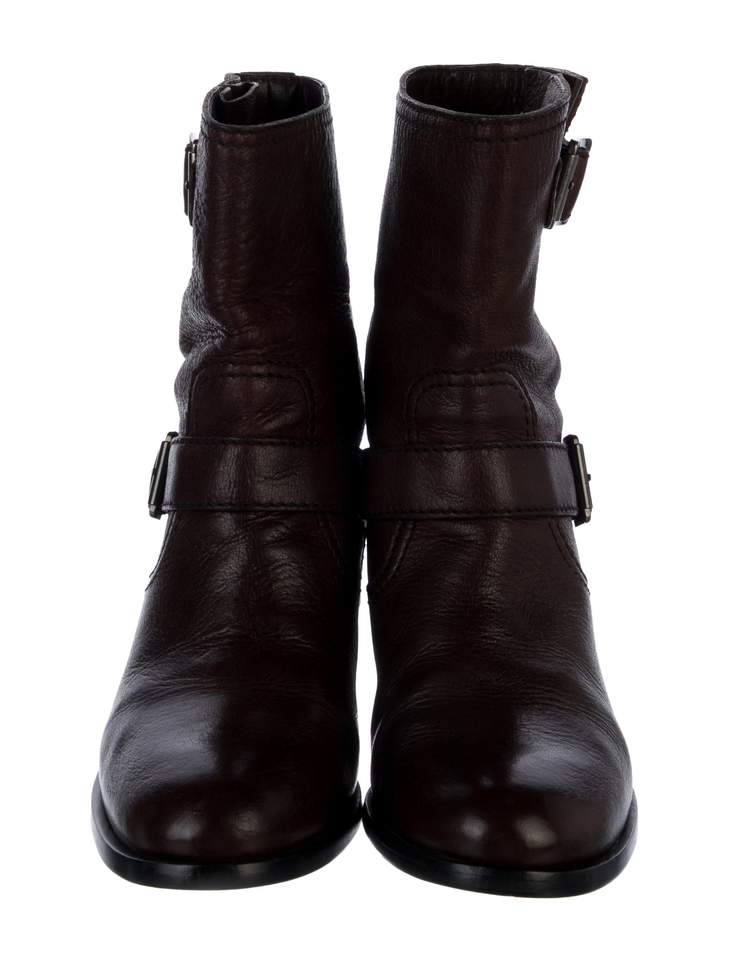 Prada Leather Moto Boots