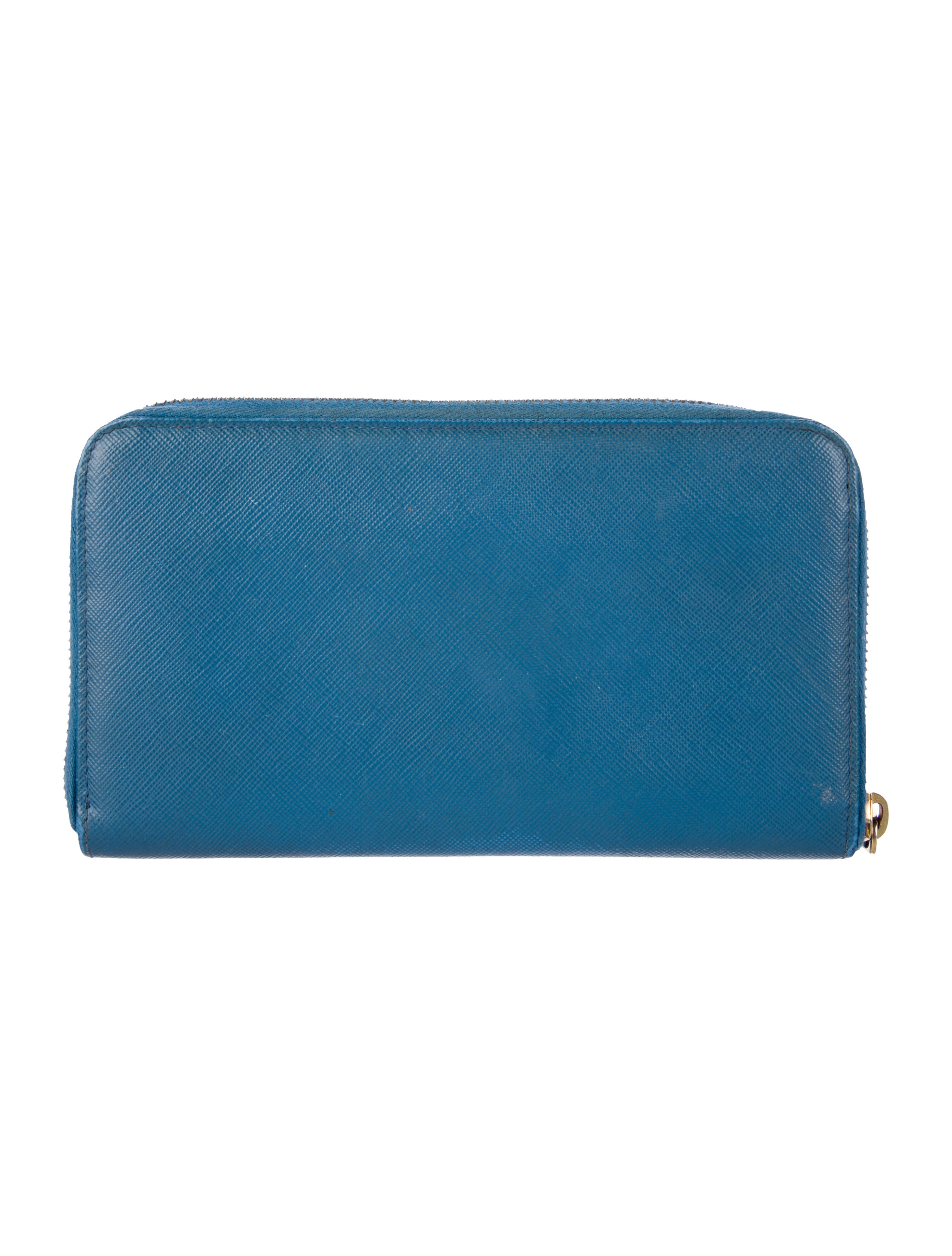 Prada Saffiano Metal Leather Continental Wallet