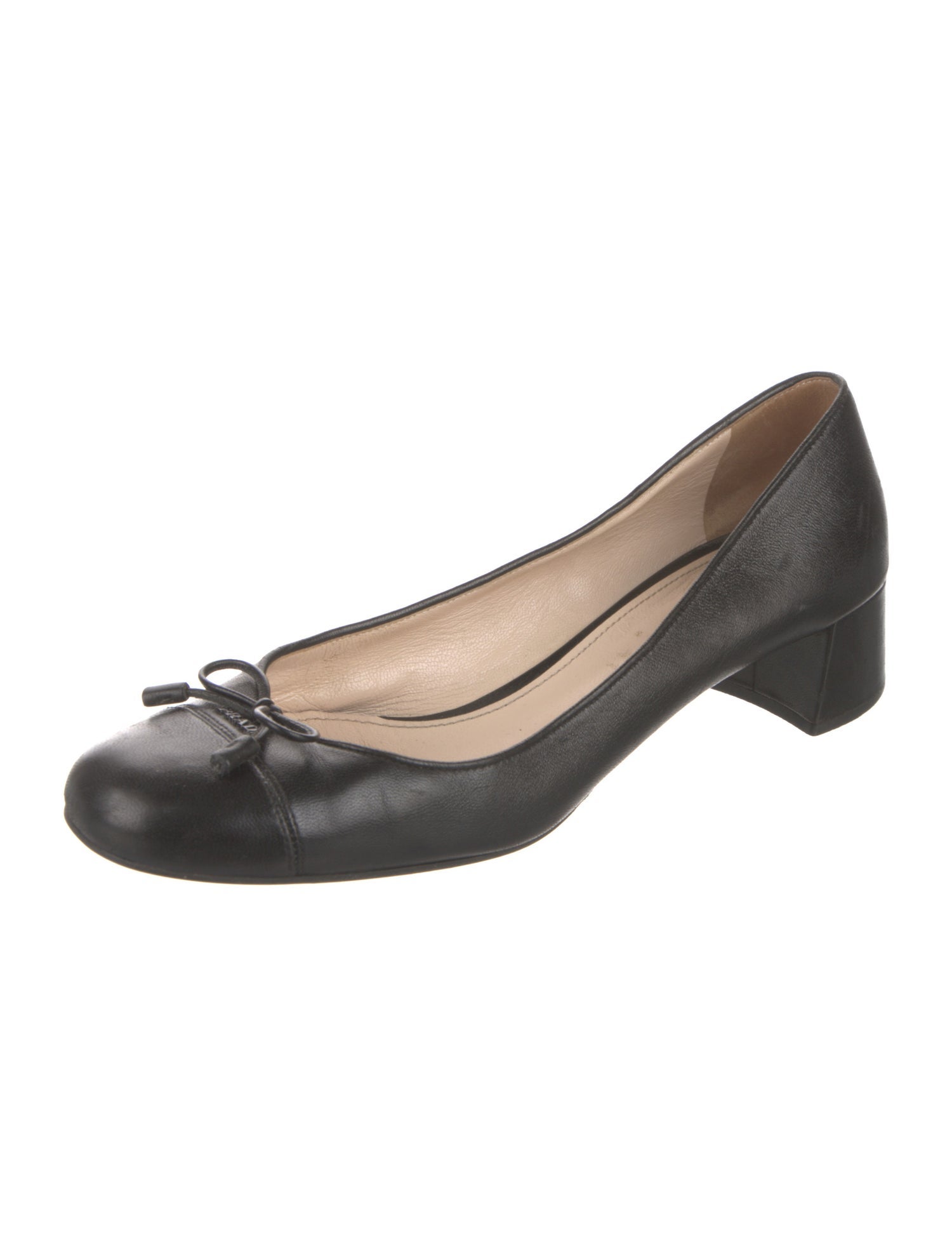 Prada Leather Bow Accents Pumps