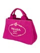 Prada Canvas Top Handle Bag