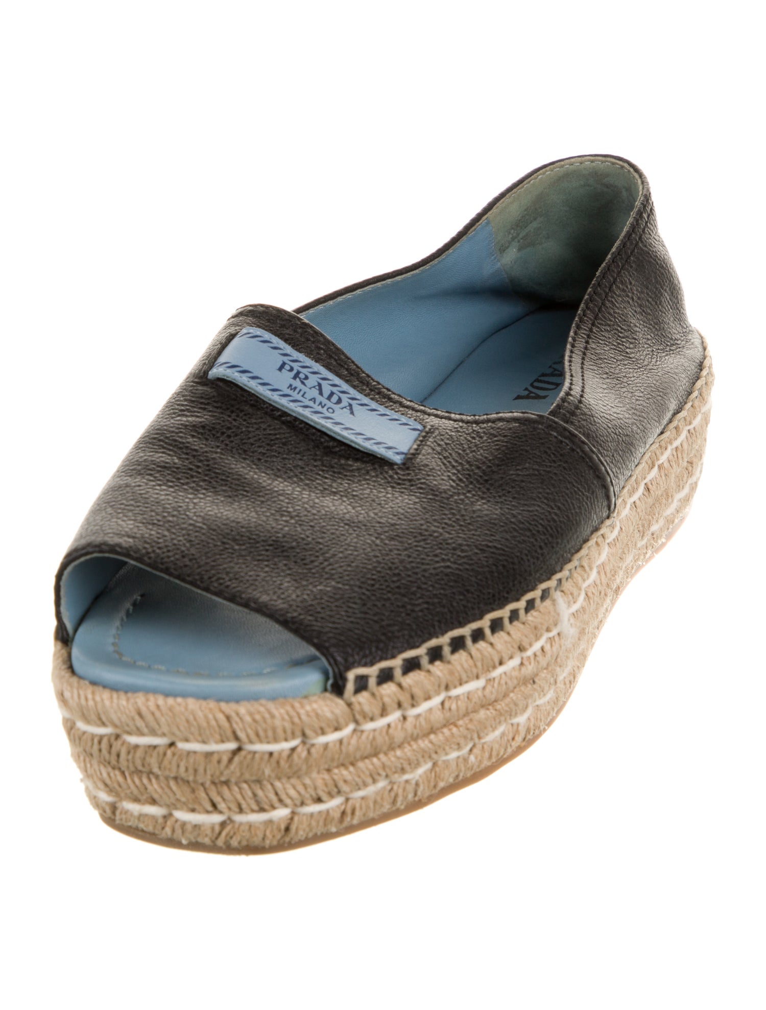 Prada Leather Espadrilles