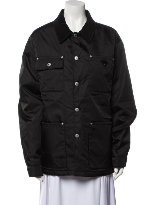 Prada 2023 Enameled Metal Triangle Utility Jacket