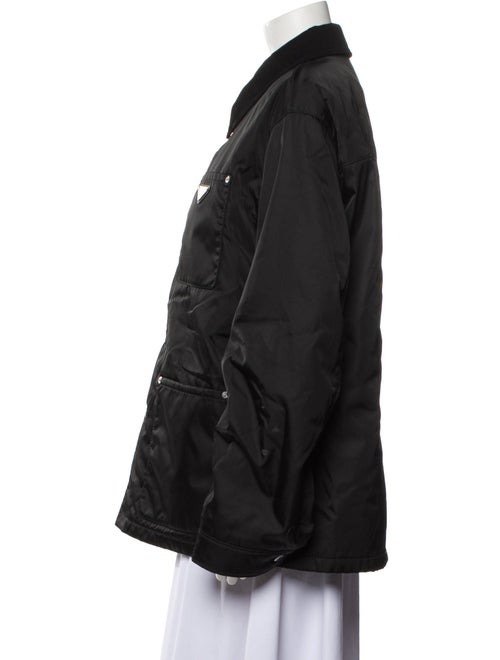 Prada 2023 Enameled Metal Triangle Utility Jacket